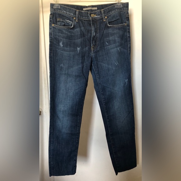 VINCE Deep Vintage Cropped Slacker Jeans (26) - Picture 1 of 8